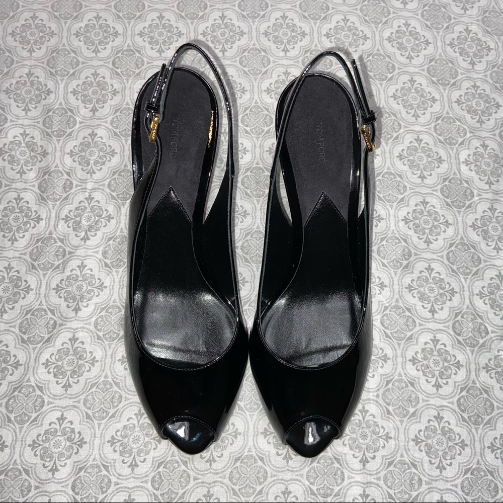 NEW TOM FORD Pee-Toe Slingback Pumps 39.5 - Picture 3 of 14